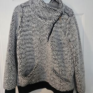 Cozy Gray Sherpa Sweater